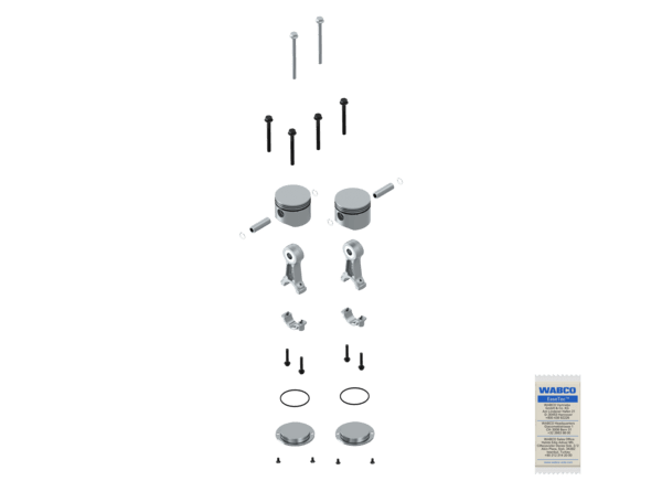 Immagine di WABCO 9115160022 Kit: Piston + Rod / Reparatursatz